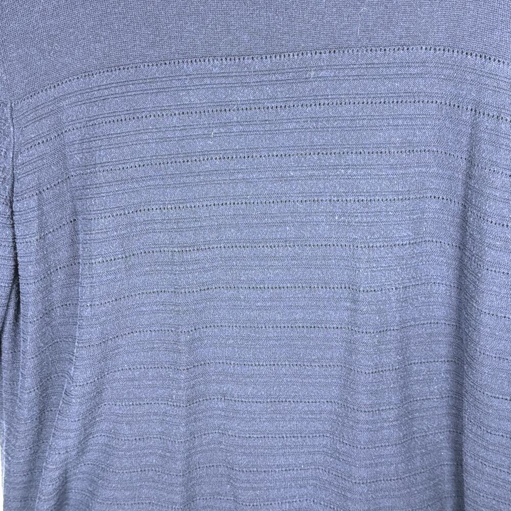 Talbots- Blue GAUZY BLOUSE SHIRT TUNIC TOP Lightweight Sweater Size Large EUC - Picture 2 of 9